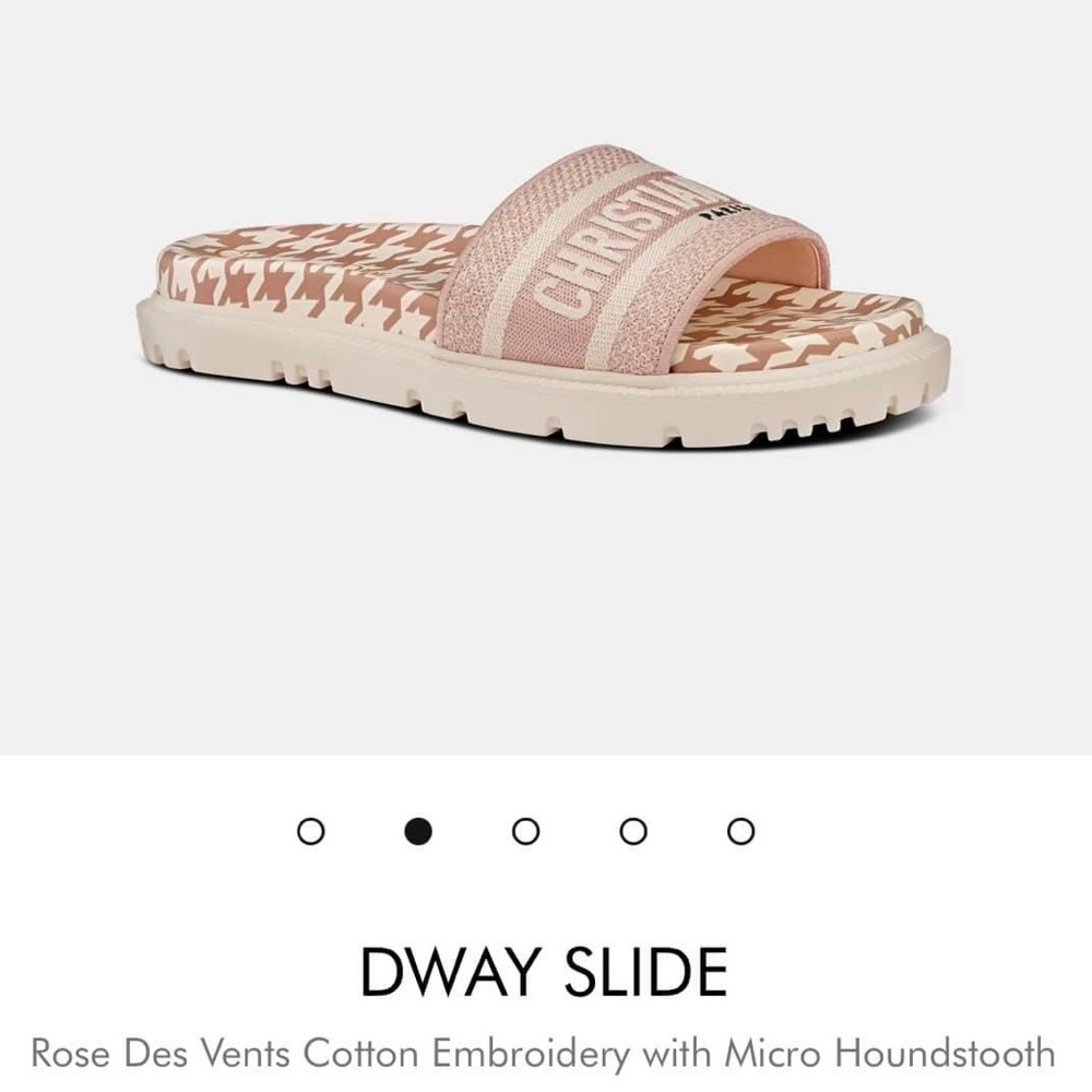 Dior Dway Slides size 37.5 Brand New Rose De Vent Color